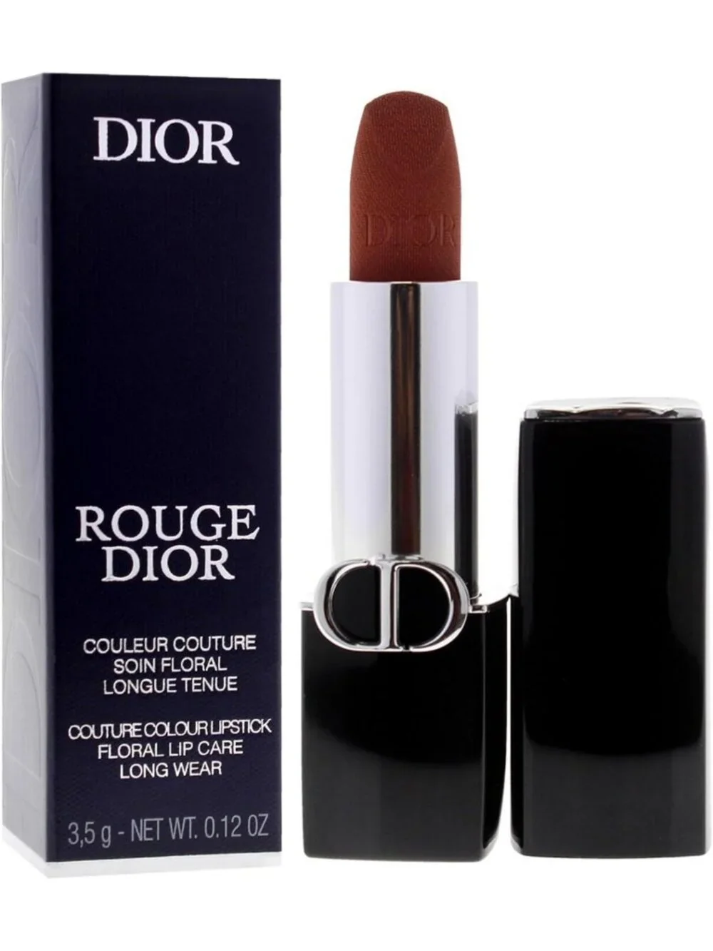 Velvet Lipstick in Nude Touch - Refillable 0.12 oz for Women - Luxurious Color